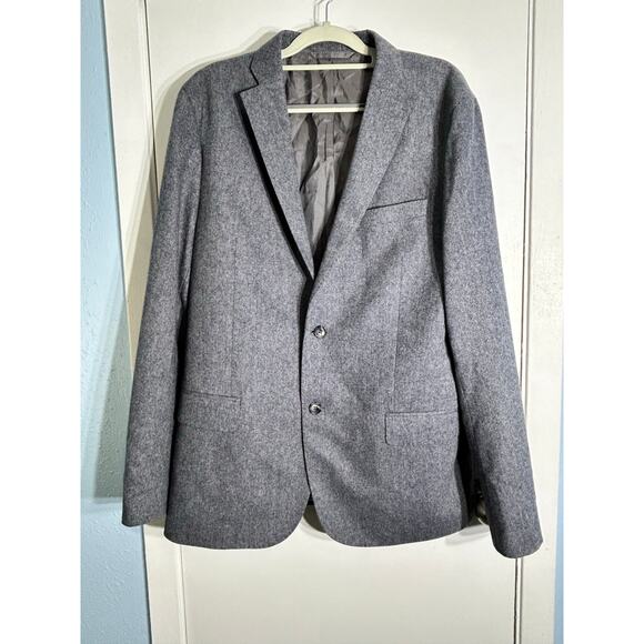 J Lindberg Blazer Size 42 Gray Wool Blend Hopper Soft Tweed Slim Fit Preppy - Picture 1 of 9